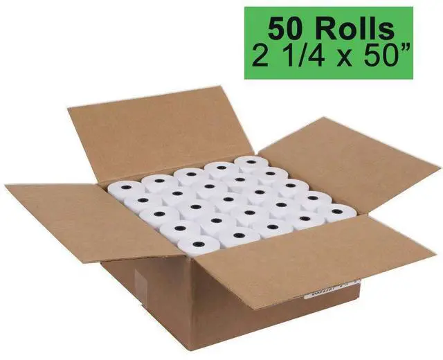 Alt view image 4 of 7 - 2 1/4 Thermal Paper 50 Rolls for Credit Card Machine POS Register Receipt Paper Roll (2 1/4 inch x 50 feet)