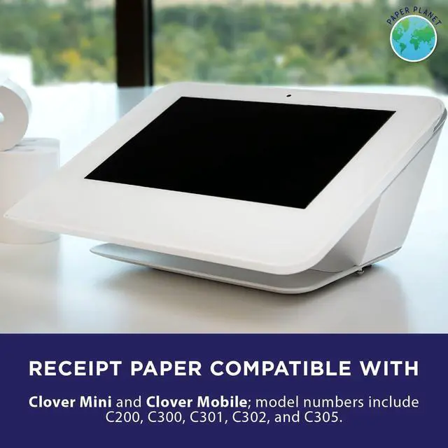 Alt view image 3 of 7 - Thermal Paper for Clover Mini by Paper Planet | C200, C300, C301, C302, C305 | 8 Rolls