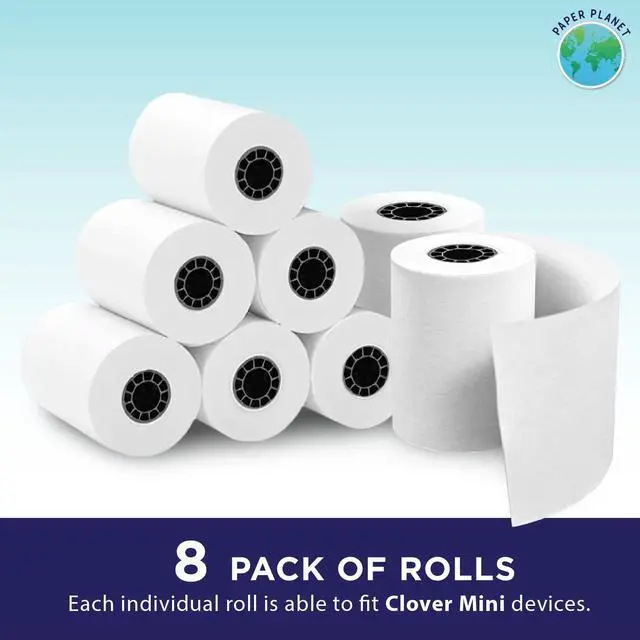 Alt view image 2 of 7 - Thermal Paper for Clover Mini by Paper Planet | C200, C300, C301, C302, C305 | 8 Rolls