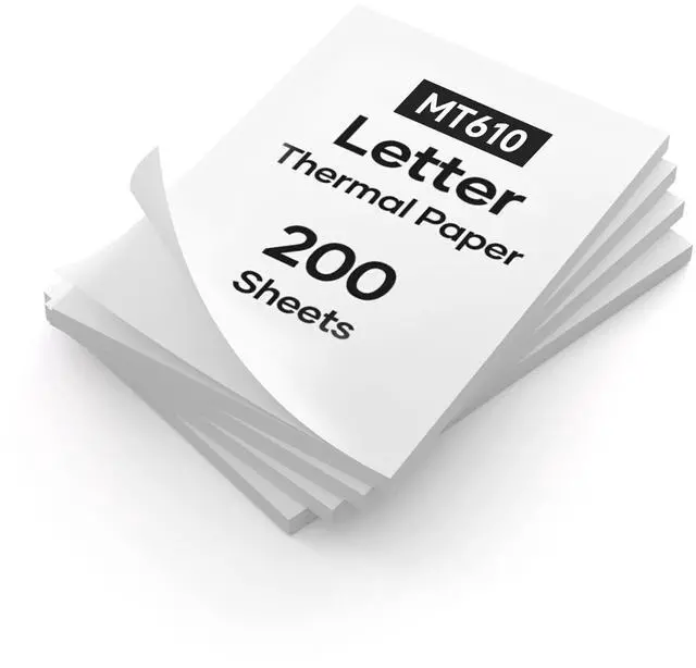 Main image of 200 Sheets Folding Thermal Paper, US Letter 8.5 x 11 InchT hermal Papers, MT610PRO & MT888 Thermal Paper,Compatible with iDPRT/HPRT/PRT Portable Printer,Continual Feeding Folded Printing Paper
