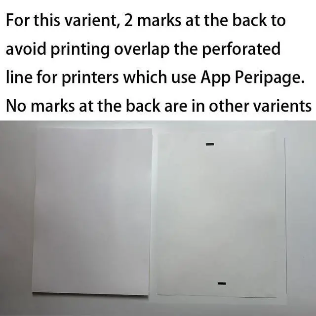 Alt view image 2 of 7 - 200 pages, BPS free, thermal printer paper 8.5 x 11, letter, folded, continuous, perforated, quick dry for pen, BPA free. For Gloryang, Peripage, Munbyn, Jadens, Hprt, Phomemo(3 years)
