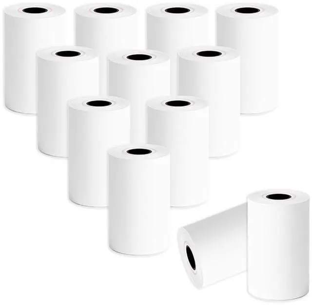 Main image of (12 Rolls) Thermal Receipt Paper 2 1/4" x 39', Mini Credit Card Paper Compatible with Most Credit Card Machines, Handheld Terminals, and Mini POS Cash Register Printers