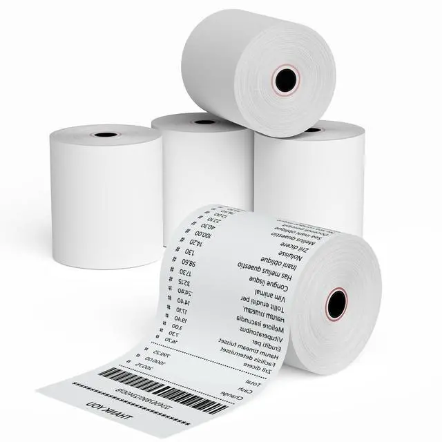 Main image of 2-1/4" X 85' Thermal Paper Rolls for Credit Card -2.25 x 85 ft Thermal Paper Rolls, 58mm Cash Register Rolls - Premium Register Tape Pos Thermal Printer Paper (5 Rolls)