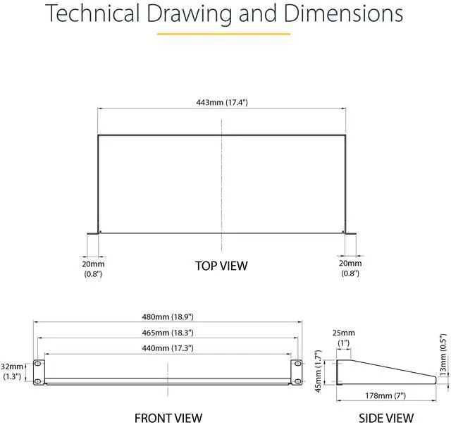 Alt view image 6 of 7 - 1U Server Rack Shelf, Universal Rack Mount Cantilever Tray for 19" Network Equipment Cabinet, Heavy Duty Steel
