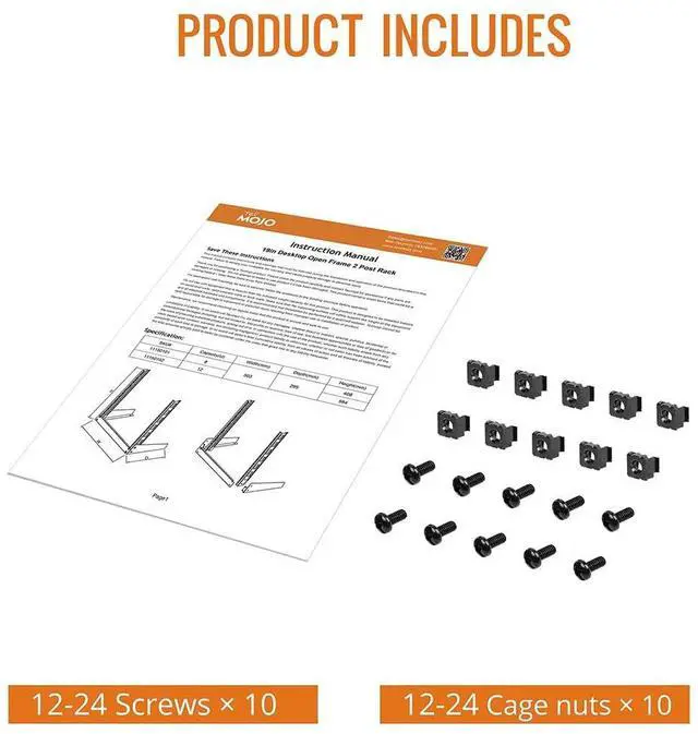 Alt view image 6 of 6 - 2 Post 8U Desktop Server Rack Small Open Frame Rack for 19in AV/Data/Audio/Studio Equipment Free Standing Home/Office Rack,Square Hole