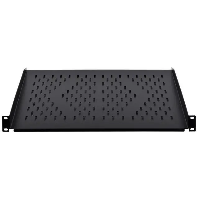 Alt view image 3 of 6 - 1U Cantilever Universal Rack Shelf - 14in Deep Rackmount Shelf for 19 AV/Network Equipment Racks 55lbs Capacity - 2Pack