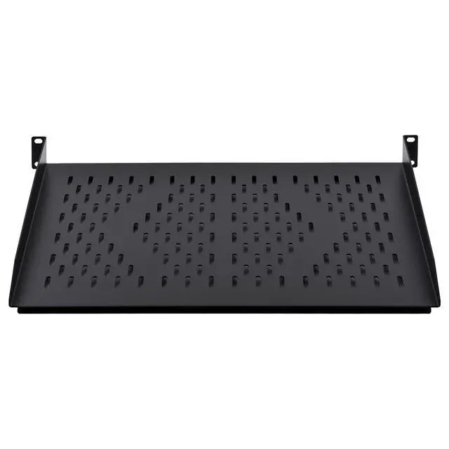 Alt view image 4 of 6 - 1U Cantilever Universal Rack Shelf - 14in Deep Rackmount Shelf for 19 AV/Network Equipment Racks 55lbs Capacity - 2Pack