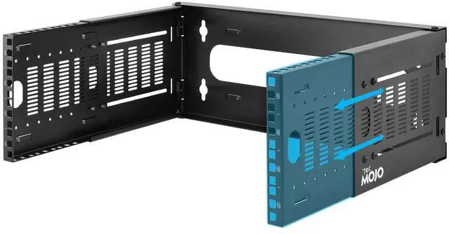 Main image of 4U Wall Mount Network Rack, 19" Open Frame Patch Panel Bracket with Adjustable Depth 9.7-15.9 in, Fits Shallow IT Equipments, 110 lbs Capacity, EIA-310 Compliant