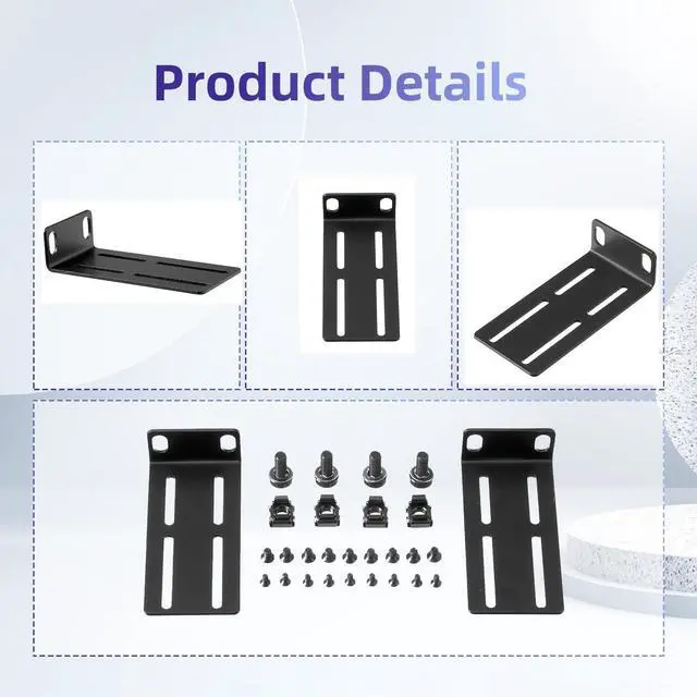 Alt view image 5 of 6 - Rack Mount Kit Universal Adjustable 19 Inch Rack Ears for HP/ProCurve/Aruba/OfficeConnect/HPE and Other Switches