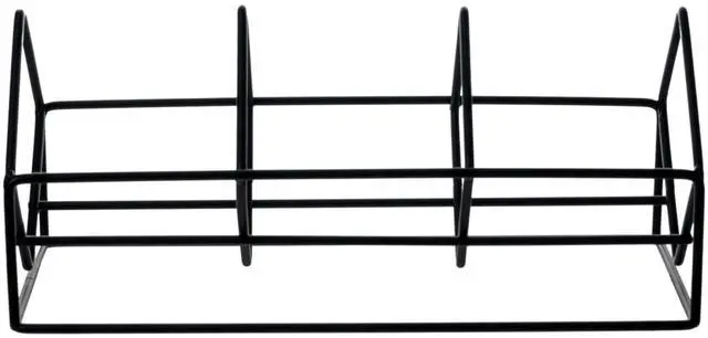 Alt view image 6 of 7 - 3 Slot CD Holder Storage Stand, Video Game DVD Media Organizer Rack, Tabletop Compact Disc Shelf, CD Tower Holds 30 Jewel Cases, Modern Matte Black Metal Wire