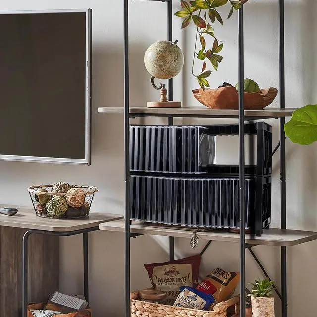 Alt view image 7 of 7 - Stackable CD Storage Rack - 2 Pack ABS Organizer Holds 40 Slim CD Cases, Ideal for Home, Office, Music Room
