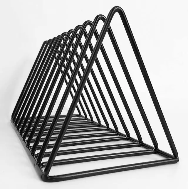 Alt view image 3 of 7 - CD Storage Rack Organizer Stand - Compact Disc Holder Display Shelf for CDs, DVDs and Video Games, Holds 18 Jewel Cases - Practical and Functional Wire Metal CD Case Holder (Black, 1)