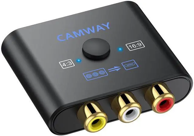 Main image of RCA to HDMI Converter - 1080P AV to HDMI Video Converter 16:9/4:3 Conversion Mini Composite CVBS Audio Video Adapter Supports PAL,NTSC for Wii,PS1,PS2,N64,X-Box,VHS, VCR, Blue-Ray DVD Players