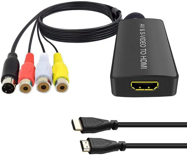 Main image of SVideo to HDMI Converter 3RCA AV S-Video R/L Audio Vdieo Converter Adapter Support 1080P/ 720P Compatible with WII U PS2/ PS3 STB Xbox VHS VCR Blue-Ray DVD Players