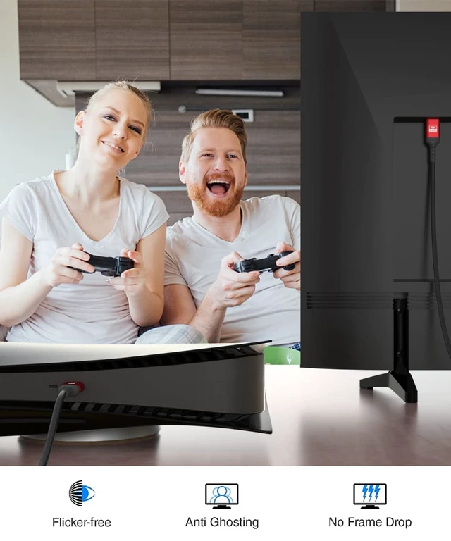Alt view image 4 of 7 - 4K@60Hz HDMI Cable, High Speed 18Gbps with HDR10 & HDCP2.2, CL3 Rated for in-Wall Installation, Available in 12ft 25ft 50ft, Compatible with TV, Projector, PC, Laptop & Gaming Consoles