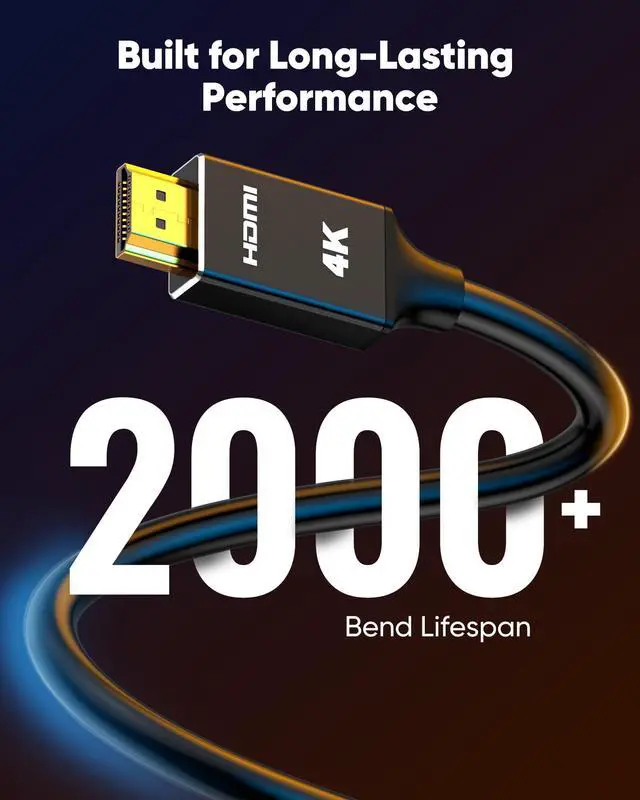 Alt view image 7 of 7 - 4K Long HDMI Cable 40ft/12M, in-Wall CL3 Rated HDMI Cable 2.0 Support (HDR10 8/10bit 18Gbps HDCP2.2 ARC) High Speed HD Shielded Cord Compatible with TV, Laptop, PC, HDTV