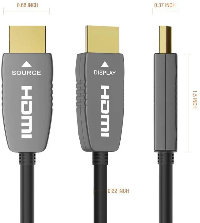 Alt view image 7 of 7 - 8K Fiber Optic HDMI 2.1b Cable 40 Feet 48Gbps 8K60Hz 4K120Hz Dynamic HDR eARC HDCP2.2/2.3 for RTX4080/4090/3080/3090, Xbox S/X, PS5/4, AVR, Projector, LG/Samsung/Sony TV