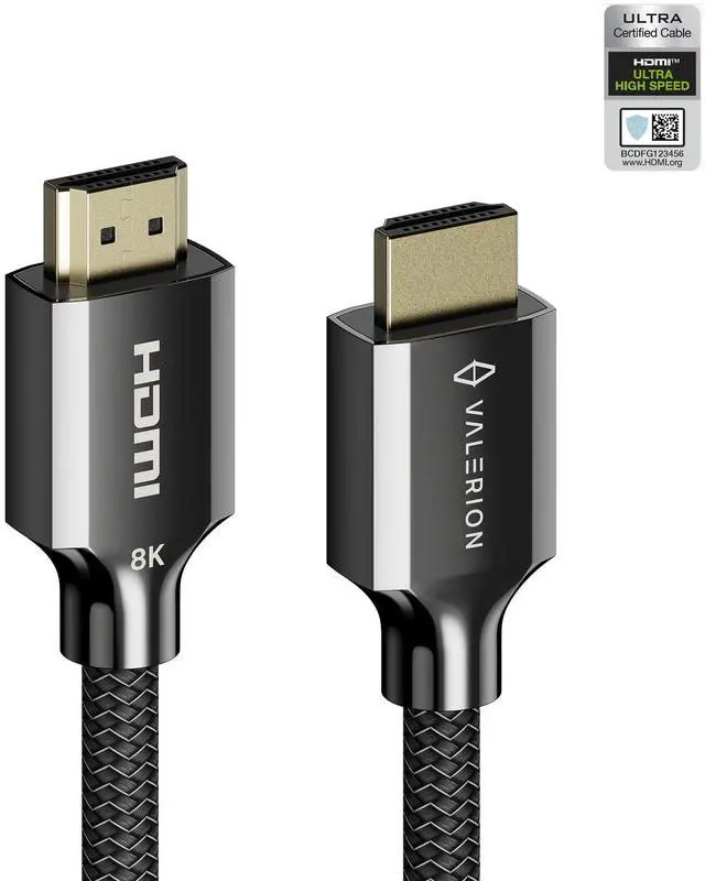 Main image of Ultra High Speed HDMI 2.1 Cable 2m/6.6ft, Certified 48Gbps, 8K@60Hz, 4K@120Hz, Dynamic HDR, ALLM/VRR Gaming, Braided 24K Gold Connectors, Compatible with PS5, Xbox, PC, TV, Projector