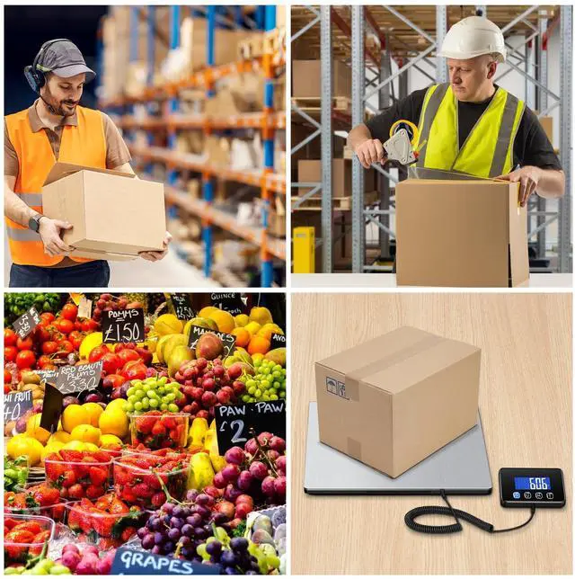 Alt view image 7 of 7 - Shipping Scale, 660lbs Heavy Duty Digital Postal Scale for Packages, 0.7oz High Accurate Postage Scale for Small Business, Luggage, Home Use, Battery & Charging Cable Include
