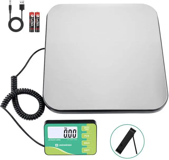 Alt view image 2 of 7 - Shipping Scale,440LB/1oz Digital Postal Scale with Hold/Tare Function,Heavy Duty Scale for Postage,Parcel,Industrial,Luggage,Warehouse,Home with Large Platform,Commercial Weight with Battery