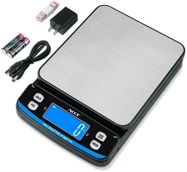 Main image of 110lb Postal Scale High Precision Shipping Scale with Tare, Count, and Hold Functions, 5 Units, Dual Power Options, Perfect for Mailing, Packages, and Letters, with a Tape