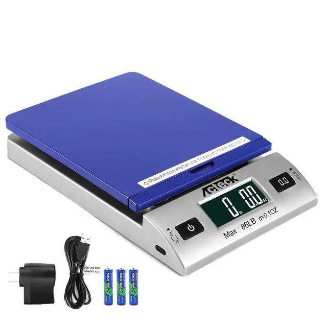 Alt view image 2 of 6 - High Accuracy 86LBx0.1OZ Digital Shipping Scale, Postal Scale and Mail Scale (86LB Blue)