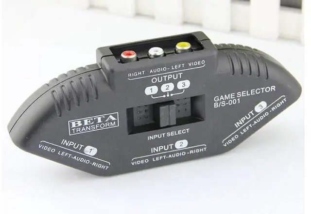Alt view image 3 of 6 - AV SWITCHER AV Switch 3 Way Outlets Converter Port Splitter RCA Audio Video AV Switch Box Game Selector (3 in 1 Out) for TV