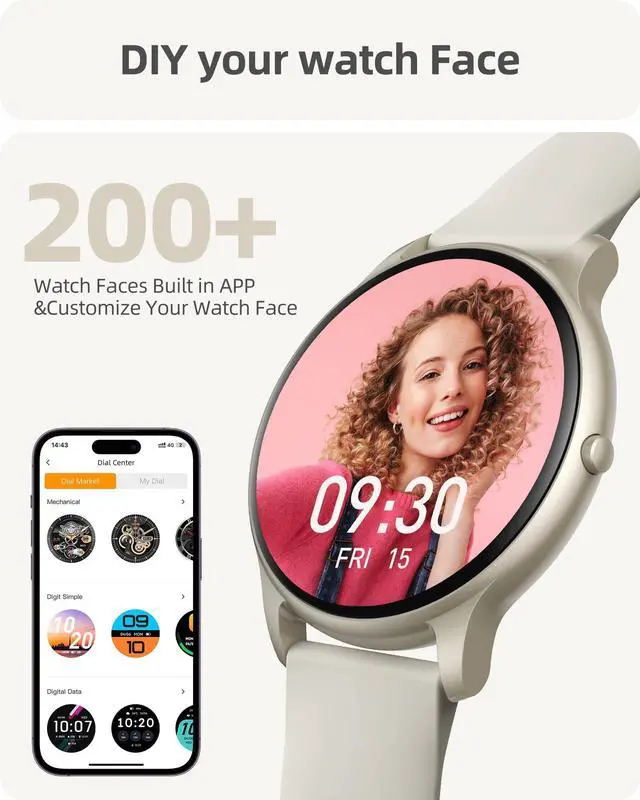 Alt view image 6 of 7 - Smart Watch(Answer/Make Calls), Smartwatch for Women Men, 100+ Sport Modes/Heart Rate/Blood Oxygen/Sleep Tracker, Pedometer, IP68 Waterproof Fitness Tracker for Android iPhone, Starry Silver