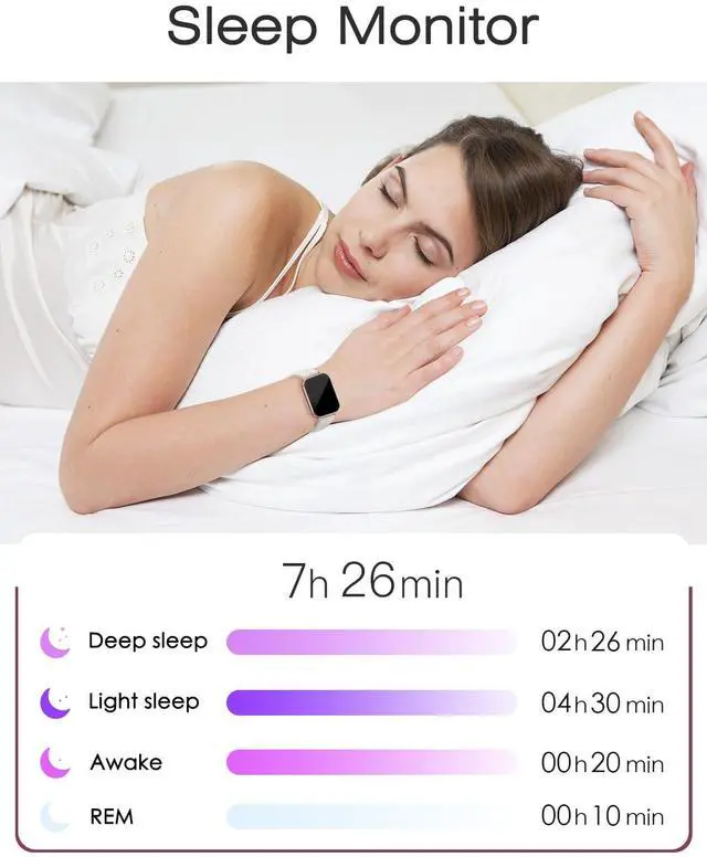 Alt view image 7 of 7 - Smart Watches for Women Men (Answer/Make Calls, 3 Bands), 1.85" Fitness Tracker Watch for iPhone/Android Phones with Heart Rate Monitor Sleep/Steps Tracker 100+ Sports Pedometer Waterproof Gold