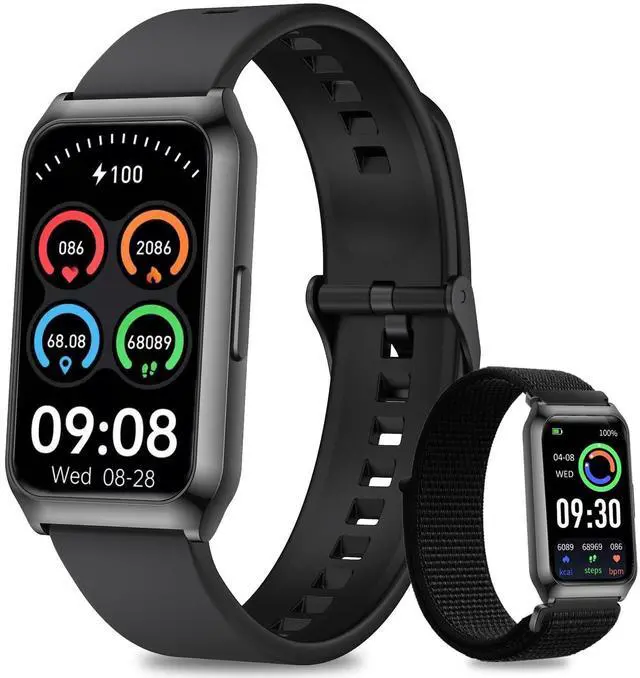 Main image of Smart Watches for Women Men,7 Day+ Battery,Aluminium Case with Blood Oxygen/Heart Rate/Step Counter/Calories,Activity Sleep Tracker,IP68 Smart Pedometer Watch for Android&iOS Black