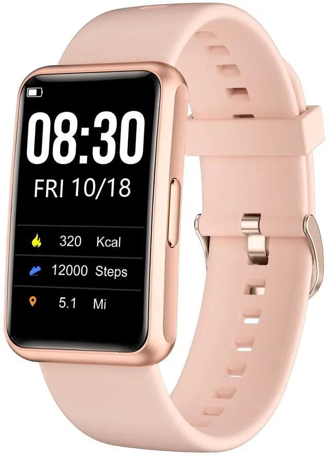 Main image of Fitness Tracker No Bluetooth No APP/Phone Required, Fitness Watch for Men Women Parents Pedometer Watch with Sleep Tracker Steps Counter Alarm Clocks IP68 Waterproof (Pink)