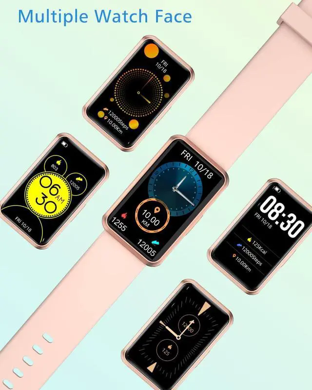 Alt view image 3 of 7 - Fitness Tracker No Bluetooth No APP/Phone Required, Fitness Watch for Men Women Parents Pedometer Watch with Sleep Tracker Steps Counter Alarm Clocks IP68 Waterproof (Pink)