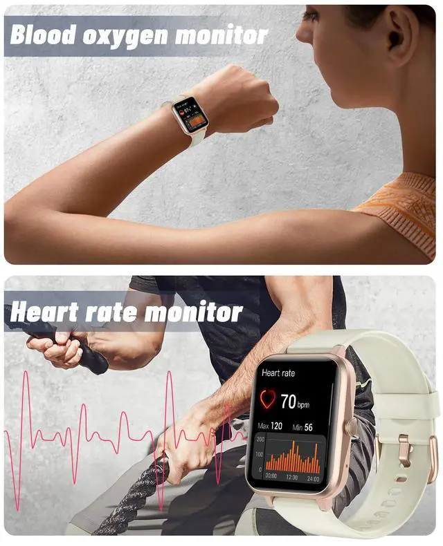 Alt view image 4 of 7 - Smart Watches for Women Men (Answer/Make Calls), 1.8" Smartwatch for iOS/Android Phones Fitness Tracker with 100+ Sports Modes Heart Rate/Sleep Monitor Pedometer IP68 Waterproof (Milky White)