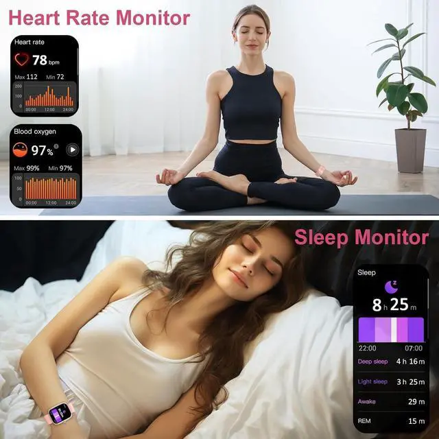 Alt view image 4 of 7 - Smart Watch, 1.91" Smartwatch for Men Women (Answer/Make Call), Fitness Tracker with 100+ Sport Modes, IP68 Waterproof, Heart Rate/Sleep Monitor, Pedometer, Activity Tracker for Android iOS