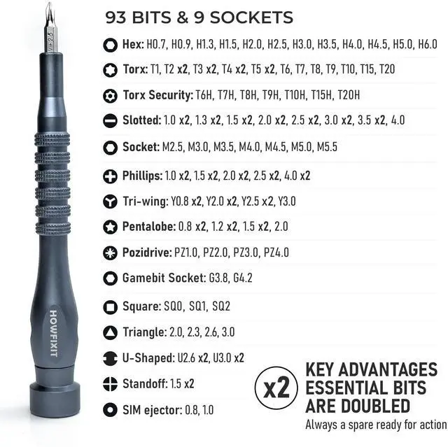 Alt view image 2 of 7 - PRO MAX 106-in-1 Precision Screwdriver Set for iPhone, Smartphone, MacBook, Laptop, Tablet, Camera, Switch, PS5, Xbox, Game Console & Controller Repair