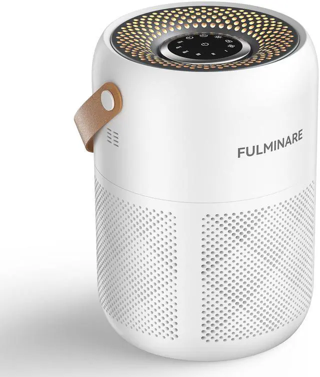 Main image of Air Purifiers for Home Bedroom Up to 680 Ft², with H13 HEPA Air Purifier, 360° Intake for Pet Hair, Smoke, Odors. Features 3 Speeds, Timer, 24dB Quiet & Night Light, (White)
