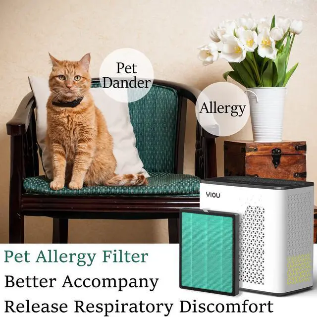 Alt view image 7 of 7 - Air Purifiers for Home Large Room up to 547 ft², H13 True HEPA Air Filter 20dB Air Cleaner Odor Eliminator for Allergies Smoke Dust Pollen, Black