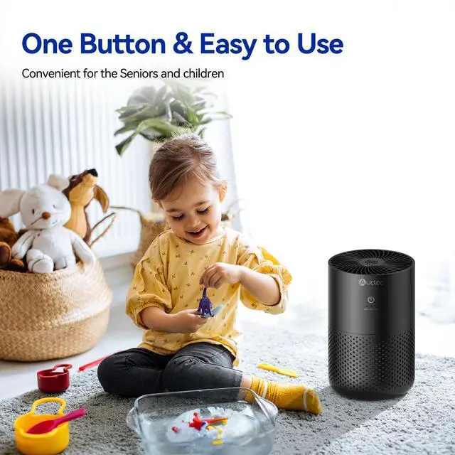Alt view image 4 of 7 - Air Purifiers for Bedroom Home with H13 True HEPA Filter, 20dB Quiet Air Cleaner for Pets Hair Dander Odor, Smoke Dust Pollen, Aromatherapy Function, Black