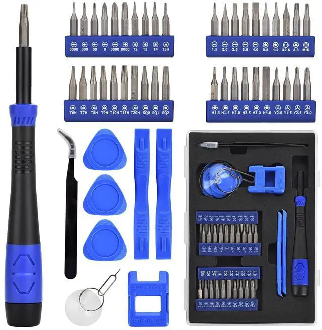 Main image of Electronics Precision Screwdriver Set: 50PCS Multi-Function Tool Kit, Foam Insert Storage & Ergonomic Handle, and Replaceable Screwdriver Bits for Computer Laptops and Phone Repair