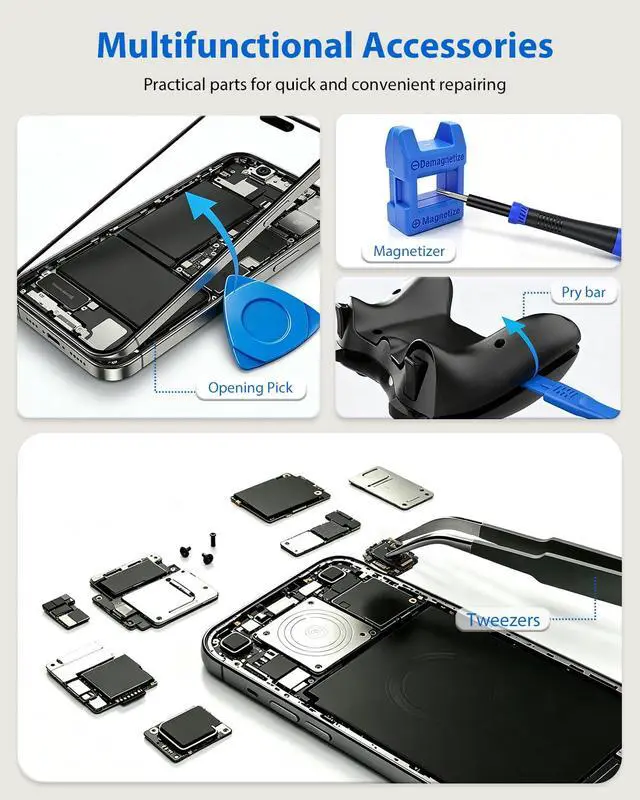 Alt view image 5 of 6 - Electronics Precision Screwdriver Set: 50PCS Multi-Function Tool Kit, Foam Insert Storage & Ergonomic Handle, and Replaceable Screwdriver Bits for Computer Laptops and Phone Repair