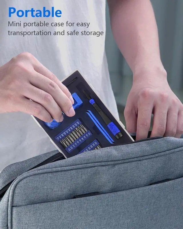 Alt view image 6 of 6 - Electronics Precision Screwdriver Set: 50PCS Multi-Function Tool Kit, Foam Insert Storage & Ergonomic Handle, and Replaceable Screwdriver Bits for Computer Laptops and Phone Repair