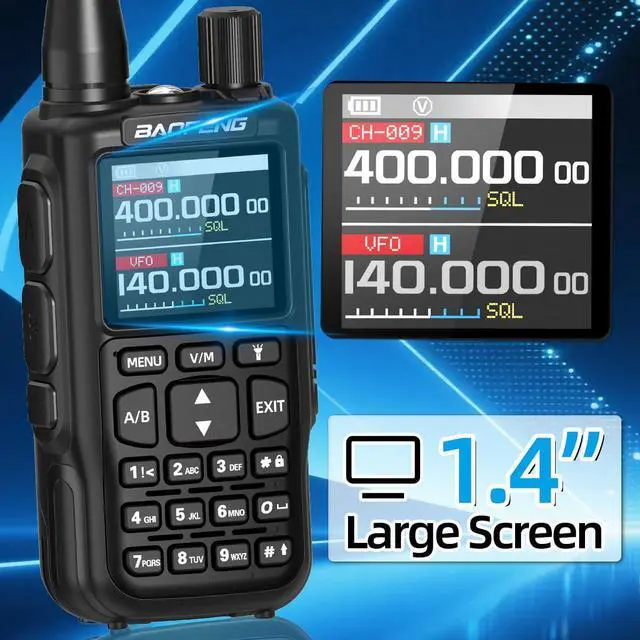 Alt view image 7 of 7 - Radio MINI-5 Ham Radio Handheld Long Range Two Way Radio Radio Rechargeable Walkie Talkies Dual PTT APP Programming Copy Frequency 999CH with USB-C Charging Survival Radio UV-5R MINI-B