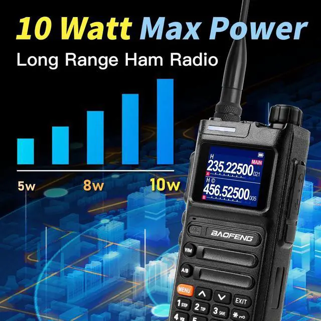 Alt view image 3 of 7 - Radio Ham Radio Handheld 10W Long Range Radio UV-26 (5RM New Ver), 5RM Walkie Talkies NOAA Receiver, Emergency Two Way Radios,USB-C Charging for Survival Gear Hunting Camping-2Pack