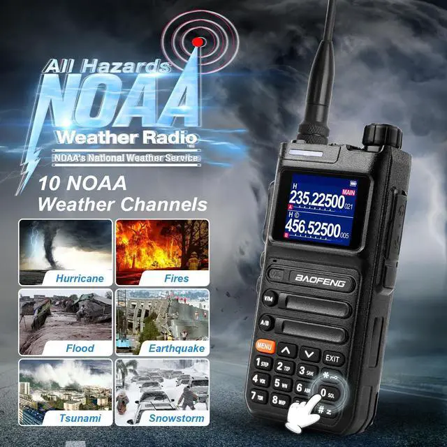Alt view image 7 of 7 - Radio Ham Radio Handheld 10W Long Range Radio UV-26 (5RM New Ver), 5RM Walkie Talkies NOAA Receiver, Emergency Two Way Radios,USB-C Charging for Survival Gear Hunting Camping-2Pack