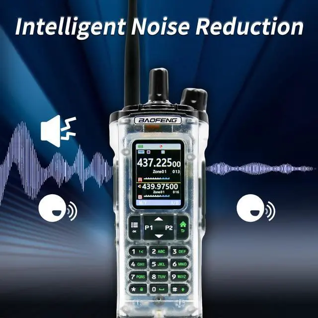 Alt view image 5 of 7 - UV-32 10W Ham 2 Way Radio One-Key Frequency Matching Writing Frequency 5RM K5 Handheld Two Way Radio NOAA Weather Radio with GPS,APP Programming Type-C UV32(1PC) (Clear)
