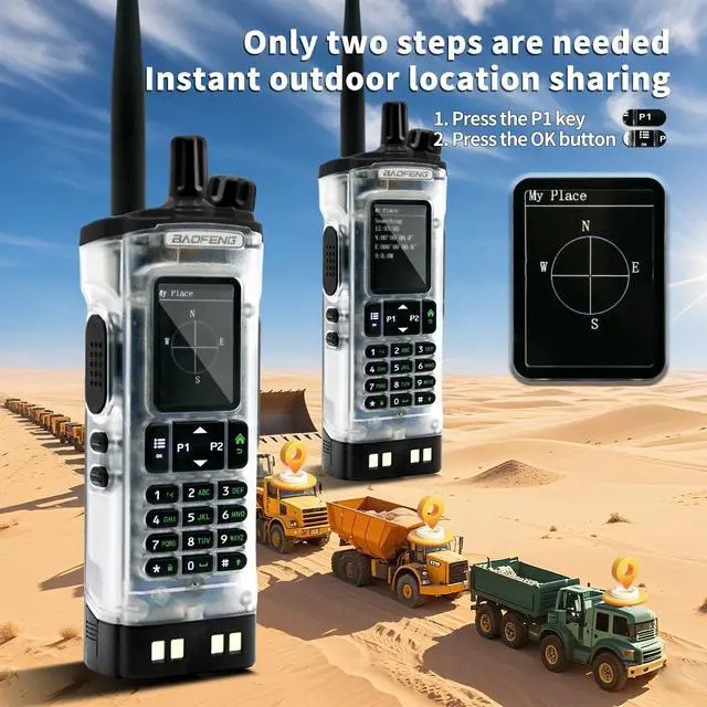 Alt view image 6 of 7 - UV-32 10W Ham 2 Way Radio One-Key Frequency Matching Writing Frequency 5RM K5 Handheld Two Way Radio NOAA Weather Radio with GPS,APP Programming Type-C UV32(1PC) (Clear)