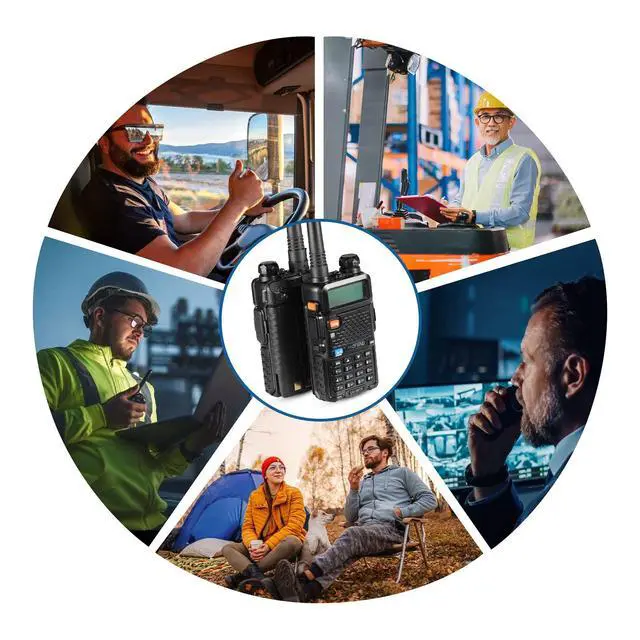 Alt view image 5 of 7 - UV-5R 8W Dual Band Two Way Radio, UV-5RTP Ham Radio Handheld with Earpiece, 1800mAh Battery, Desktop Charger, 128CH, Support VOX, Chirp Programming, Black