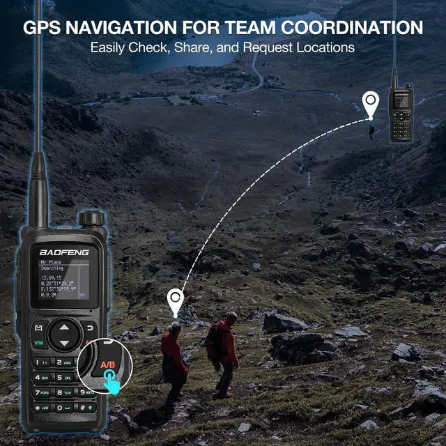Alt view image 3 of 7 - UV-28 Plus Ham Radio Handheld with GPS & APP Programming, 10W Long Range Walkie Talkie Dual Band Two Way Radio, FM AM AIR NOAA Receiver with Frequency Copy, 1000CHs, 2200mAh Battery USB-C Port