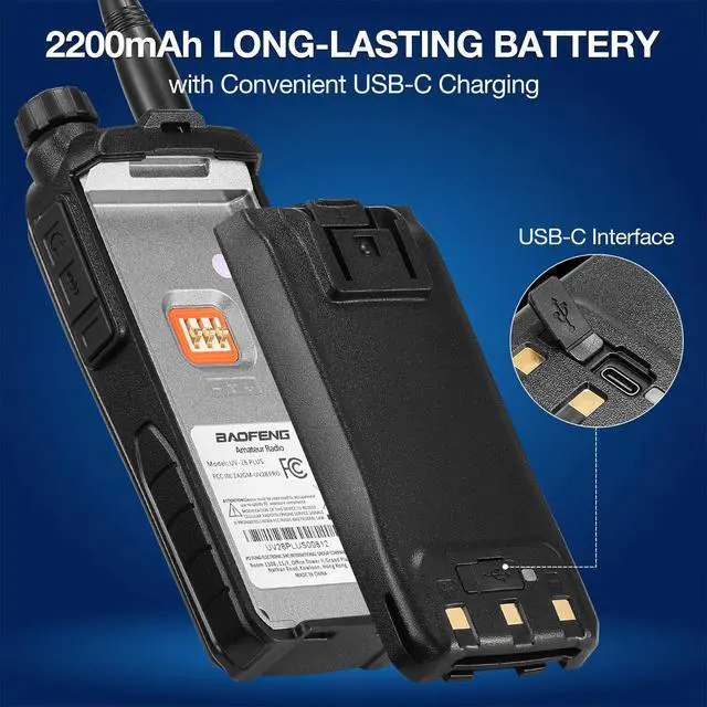 Alt view image 6 of 7 - UV-28 Plus Ham Radio Handheld with GPS & APP Programming, 10W Long Range Walkie Talkie Dual Band Two Way Radio, FM AM AIR NOAA Receiver with Frequency Copy, 1000CHs, 2200mAh Battery USB-C Port