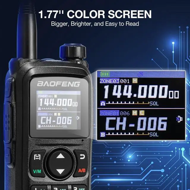 Alt view image 7 of 7 - UV-28 Plus Ham Radio Handheld with GPS & APP Programming, 10W Long Range Walkie Talkie Dual Band Two Way Radio, FM AM AIR NOAA Receiver with Frequency Copy, 1000CHs, 2200mAh Battery USB-C Port